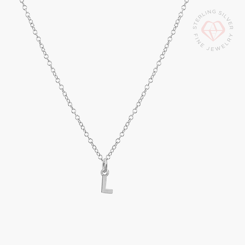 Mini Initial Necklace- Gold Vermeil & Sterling Silver