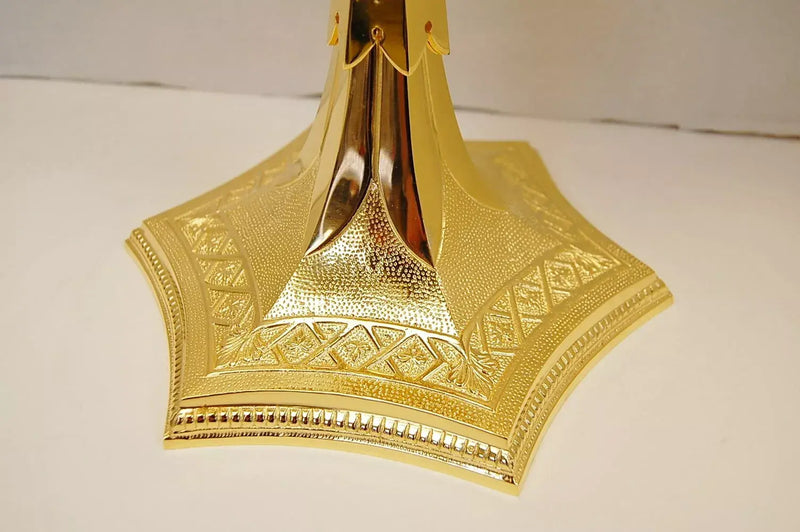 European Crown of Thorns Monstrance and Glass Enclosed Luna with Gems