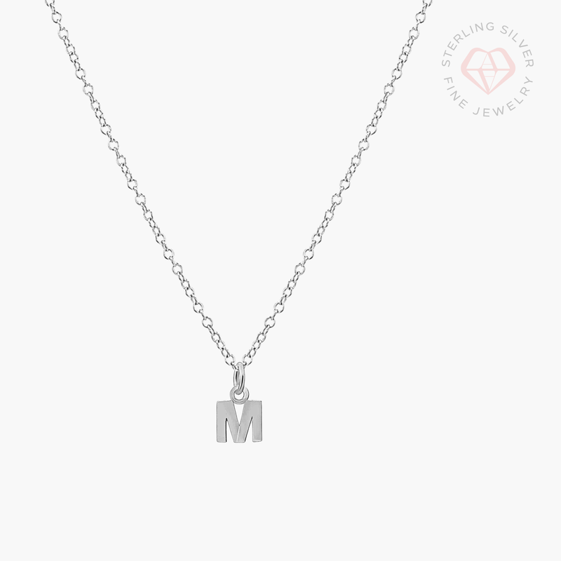 Mini Initial Necklace- Gold Vermeil & Sterling Silver
