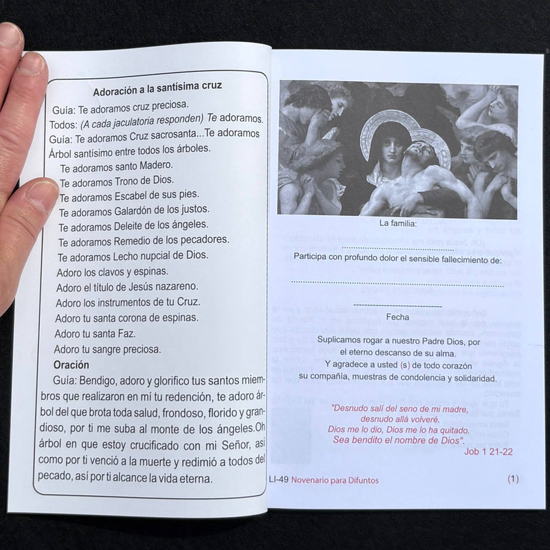 Oraciones y Santo Rosario de Difunto Softcover Book