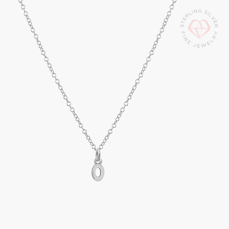 Mini Initial Necklace- Gold Vermeil & Sterling Silver