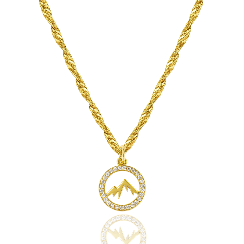 Faith Moves Mountains Necklace in Gold and Silver