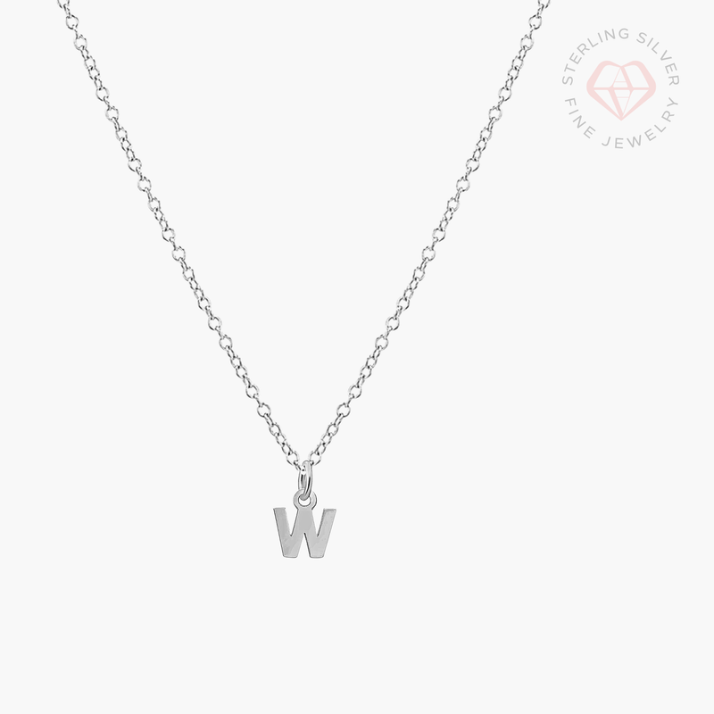 Mini Initial Necklace- Gold Vermeil & Sterling Silver