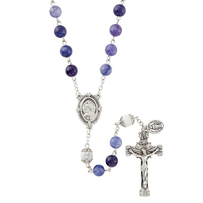 23" Sacred Heart Indigo Rosary Living Stone Collection