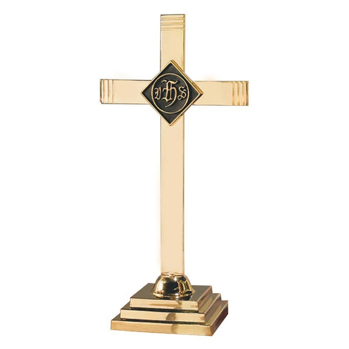 24"H Classic Altar Cross with Diamond IHS Emblem
