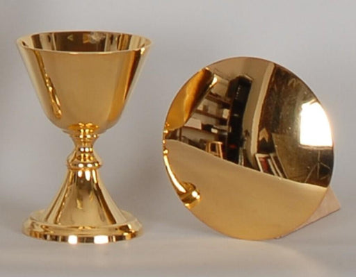 24kt Gold Plated Petite Travel Chalice and Paten