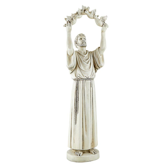 25.5" H Saint Francis with Doves Garden Statue