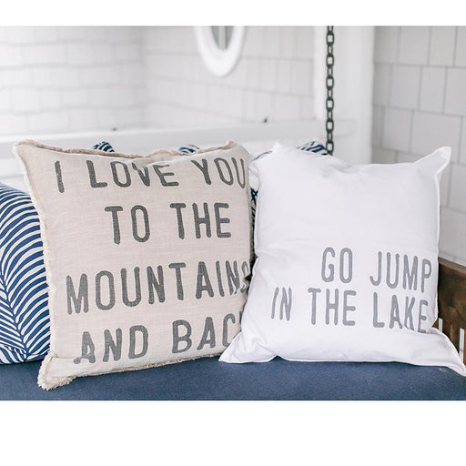 26" Face to Face Euro Pillow - I Love You To The Mountains And Back