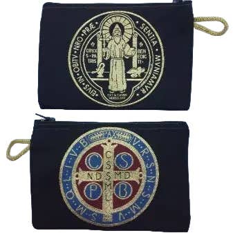 Rosary Pouch - St. Benedict Medal 3″ x 4″