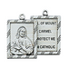 2 Piece Our Lady of Mount Carmel Scapular Medal with 18" Chain