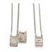 2 Piece Sterling Silver Scapular Medal with 30" Rhodium Plated Chain