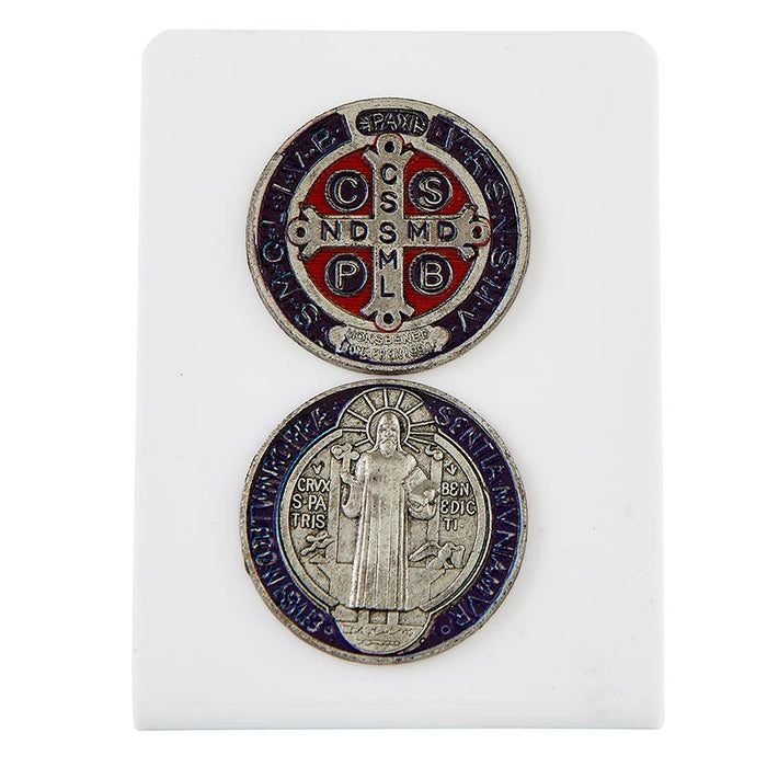 3.25" Saint Benedict Desk Plaque