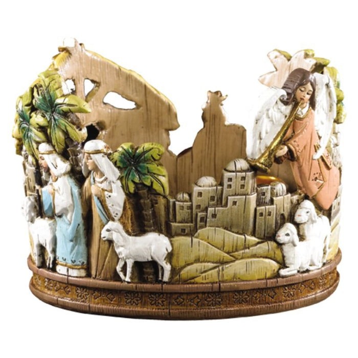 3.50"H Nativity Crown Advent Candleholder