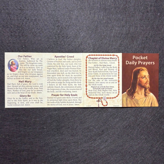 Daily Routine Card For Prayer Pocket Daily Prayers Prayer Card Pamphlet — Agapao Store