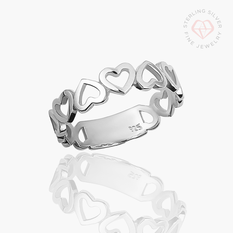 Joyful Hearts Ring- Sterling Silver (Made to Order Ships in 2-3 weeks)