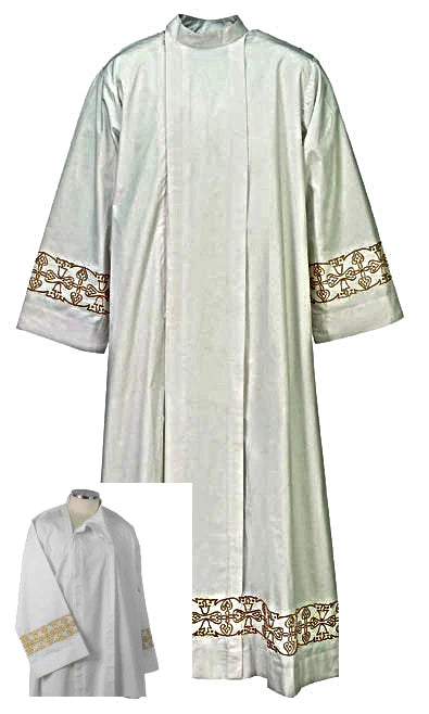 3284 Embroidered Zippered Alb