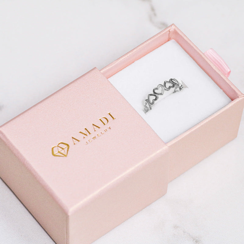 Joyful Hearts Ring- Sterling Silver (Made to Order Ships in 2-3 weeks)