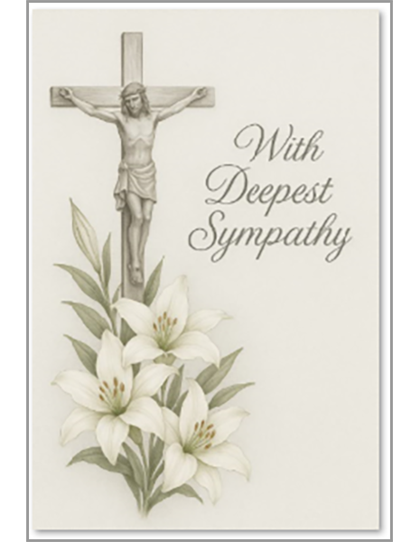 MC 35 Stock Mass Card – The Compassion of the Cross | Catholic Mass Cards for Parishes