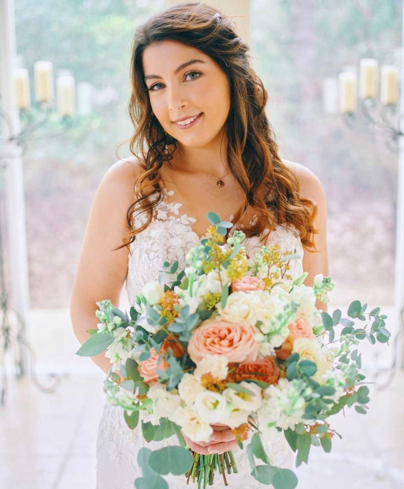 Sacred Heart Scalloped Necklace