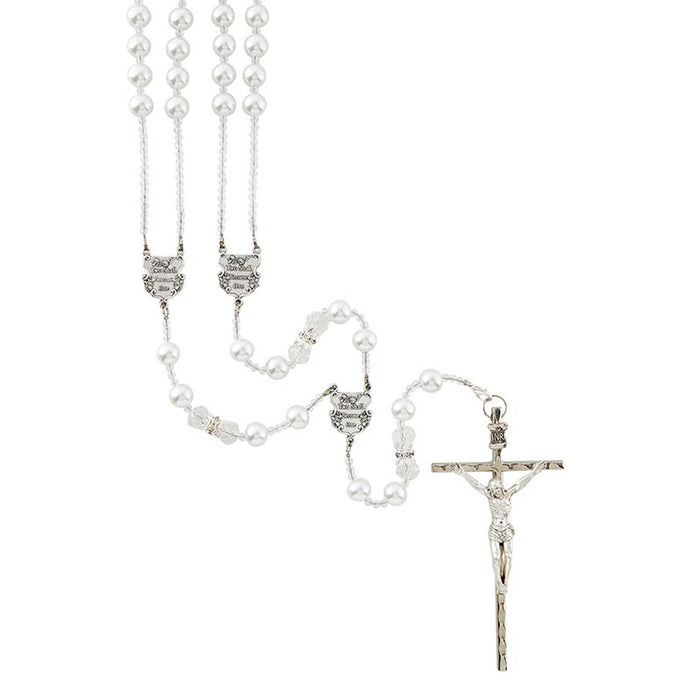 33" Pearl Lasso Wedding Rosary