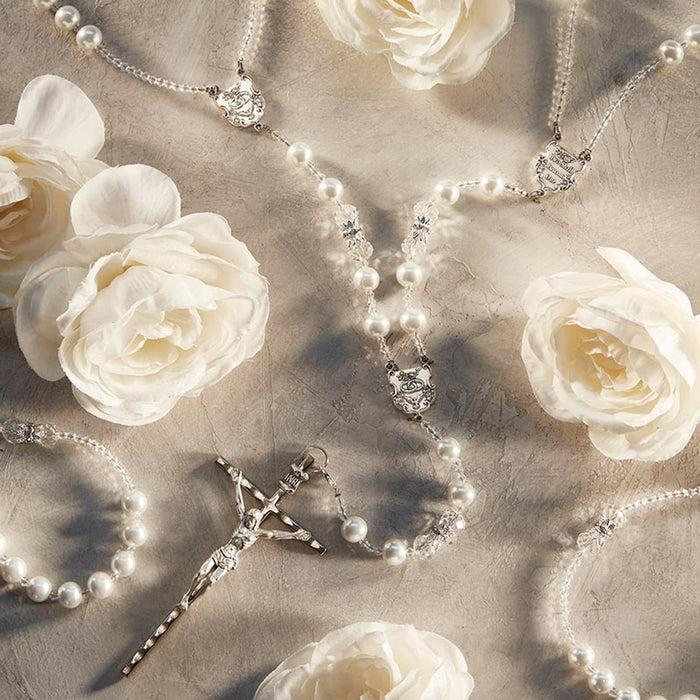 33" Pearl Lasso Wedding Rosary