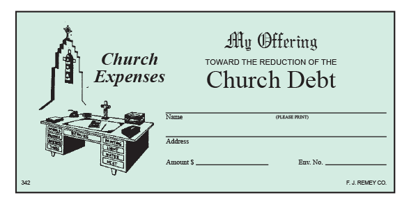 #342 - Church Debt Envelopes