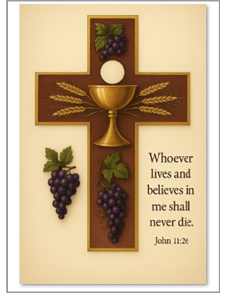 MC 37 Stock Mass Card – The Body of Christ | Catholic Mass Cards for Parishes