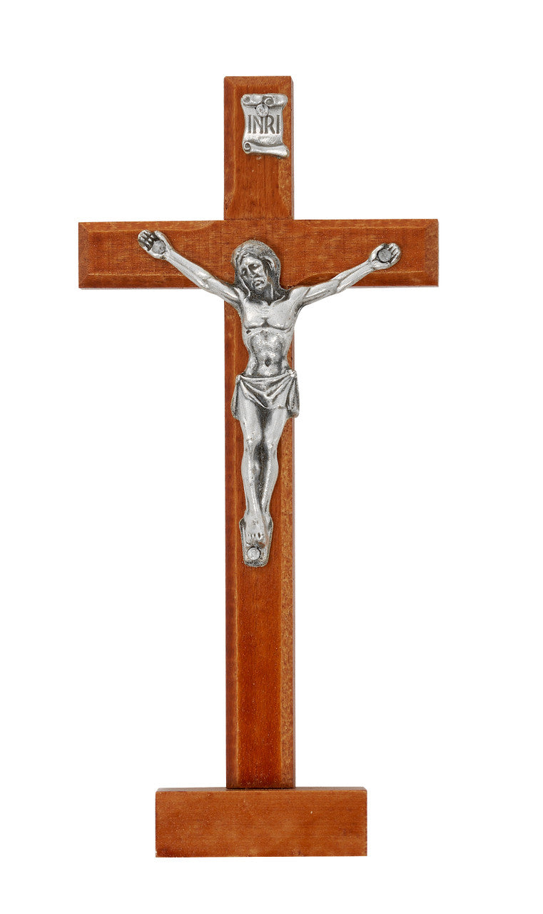 5.5" Standing Wood Crucifix, Bagged – Made in Italy (35-34)
