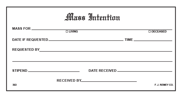 #363 - Mass Intention Envelopes
