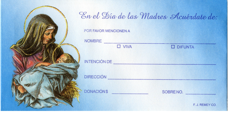 #366 - Mother's Day Remembrance Envelopes | Full Color Catholic Church Envelopes