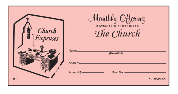 #367 - Monthly Offering Envelopes | Church Stock Envelopes