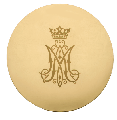 5½-Inch Marian Engraved Scale Paten, High-Polished Gold Finish