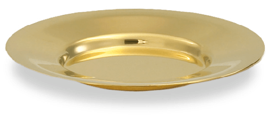 6¾-Inch Deep Well Paten, 24K Gold Plated, 25 Hosts