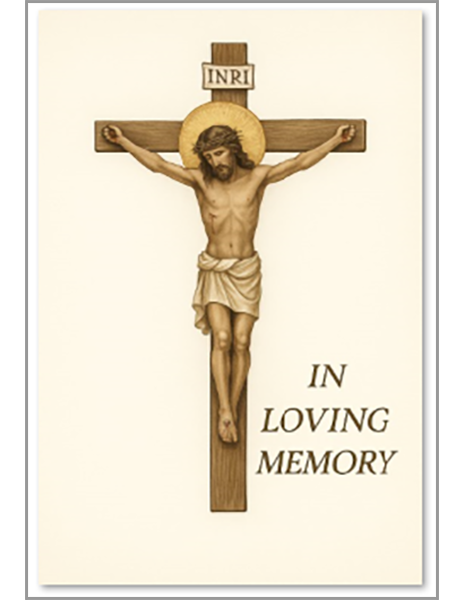 MC 40 Stock Mass Card – Christ Our Redeemer | Catholic Mass Cards for Parishes