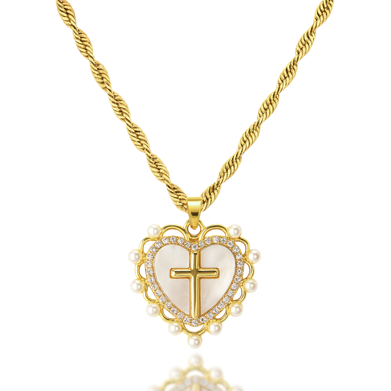 God is Love Necklace in Gold & Silver