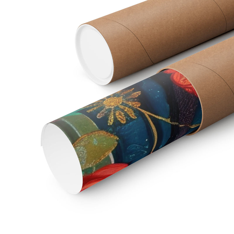 Matte Vertical Posters - Floral Mary Illustration for Spiritual Decor