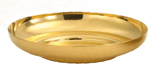 6⅛-Inch Bowl Paten, High-Polish Finish, 150-Host Capacity