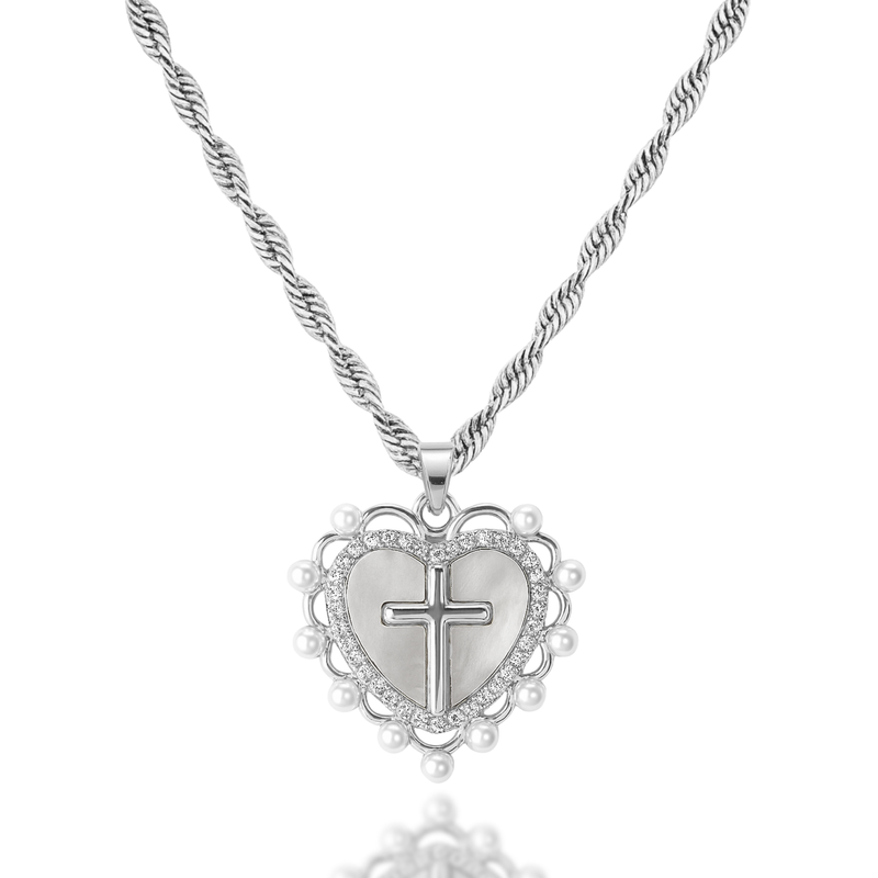 God is Love Necklace in Gold & Silver