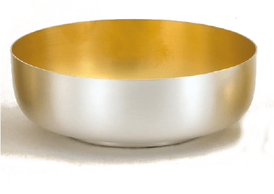 6-1/8 in Silver-Plated Satin Gold-Lined Open Ciborium