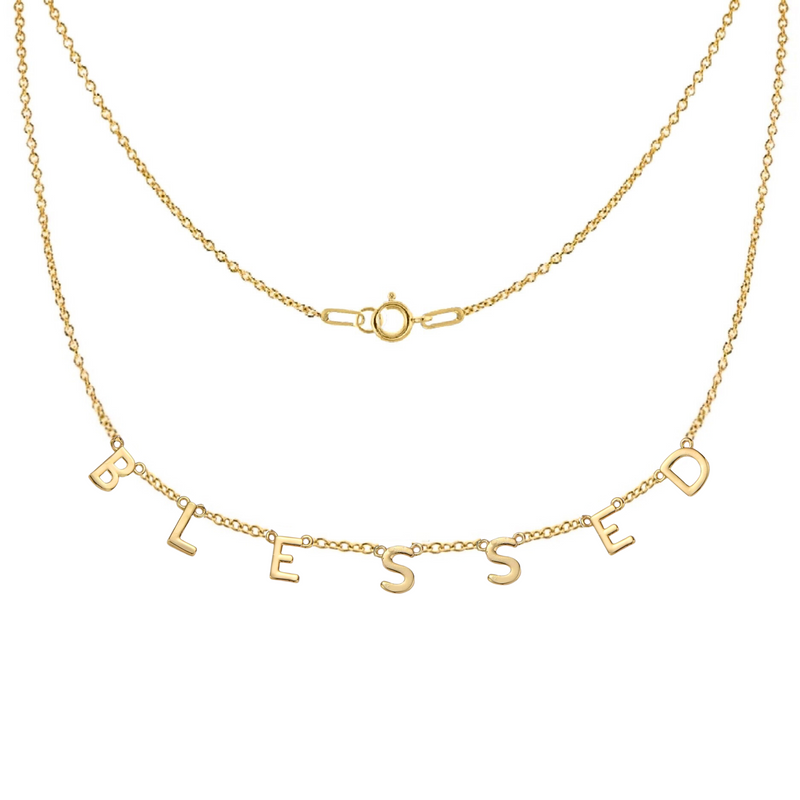 BLESSED Necklace in Gold-Filled and Sterling Silver