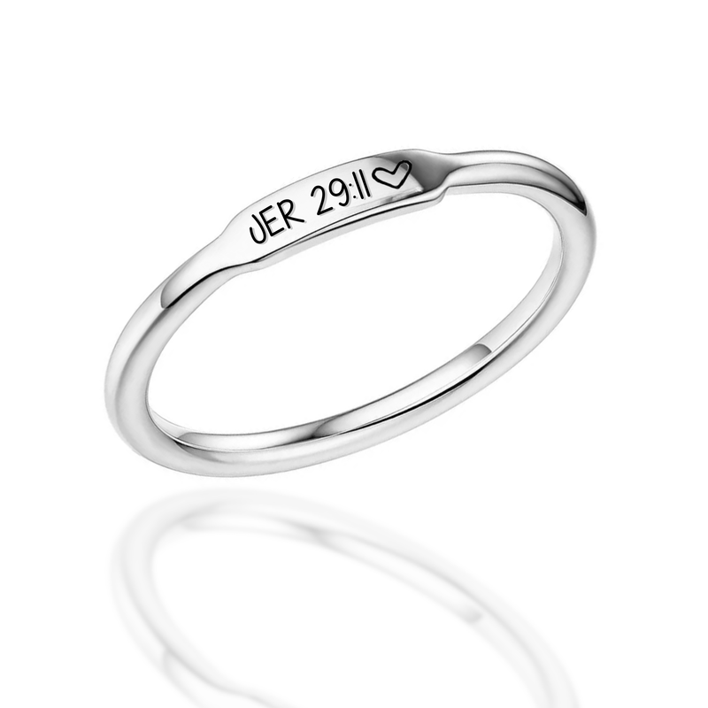 Jeremiah 29:11 Deep Engraved Stainless Steel Ring