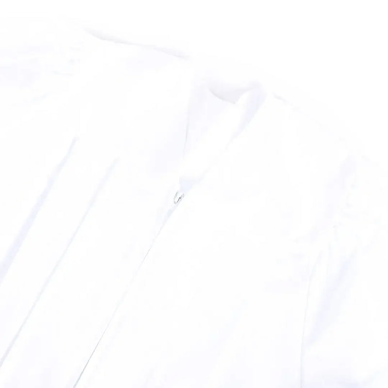 Baptismal Gown Box Pleat White Lg - Poly - Weighted