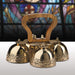 4-Bell Brass Altar Bells4-Bell Brass Altar Bells with Embossed Cross Design