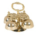 4-Bell Brass Altar Bells with Oak Leaf Design