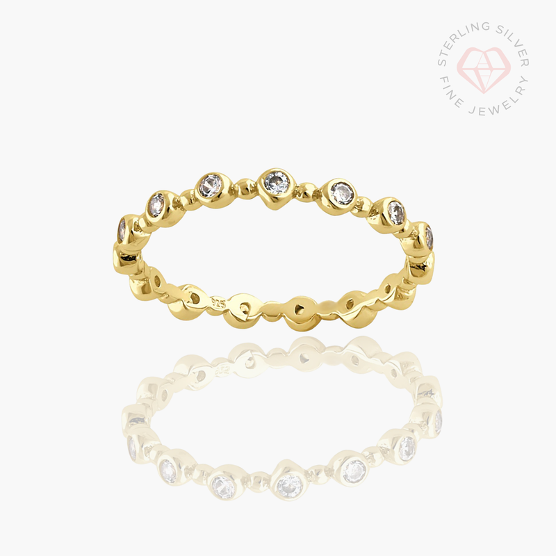 Jericho Circle Ring- Gold Vermeil, Sterling Silver & Rose Gold