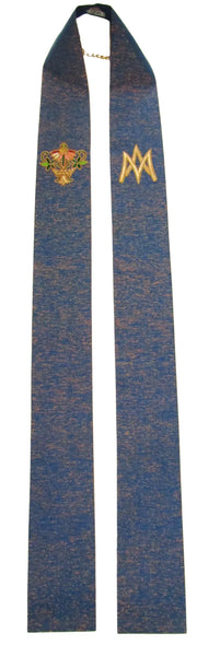 420BM- Hand Embroidered Marian Stole