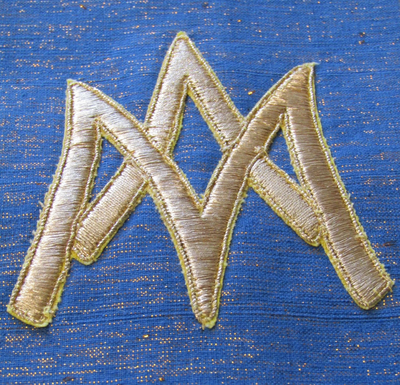 420BM- Hand Embroidered Marian Stole