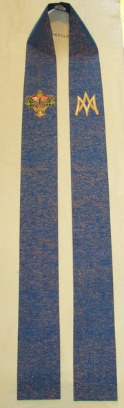 420BM- Hand Embroidered Marian Stole