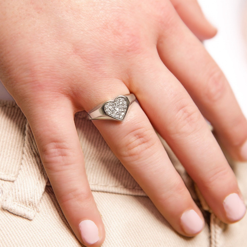 Faith by Heart Ring- Sterling Silver (Made to Order Ships in 2-3 weeks)