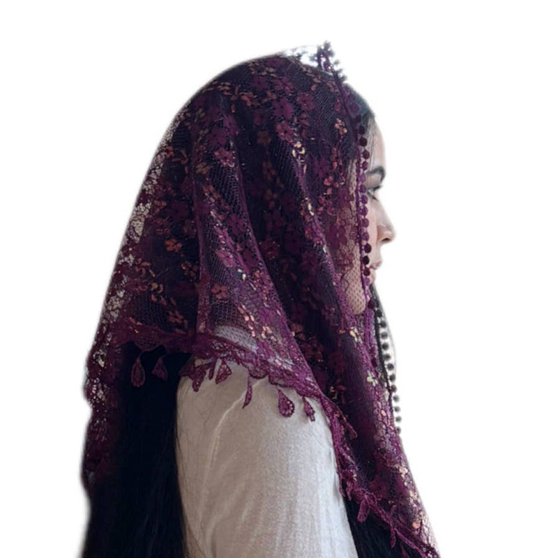 Veil ~ St. Kateri  - PURPLE IRIDESCENCE